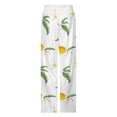 thumbnail image 4 of Summer Citrus Mediterranean Style Mosaic Lemon Fruit Pattern Pajamas For Women Loose Retro Night Pajama Pants Comfortable Sleepwear Bottoms Homewear, 4 of 6