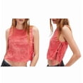 thumbnail image 2 of Tank Tops for Women Y2K Sleeveless Square Neck Tie Up Cropped Vest Summer Chic Going Out Blouse Red L, 2 of 7