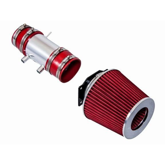 Rtunes Racing Short Ram Air Intake Kit   Filter Combo RED Compatible For 99-04 Nissan Frontier/Xterra V6 & Supercharged