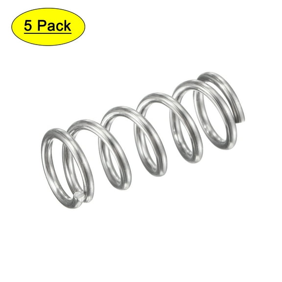 9mmx1.2mmx20mm 304 Stainless Steel Compression Spring 61.8N Load Capacity 5 pcs