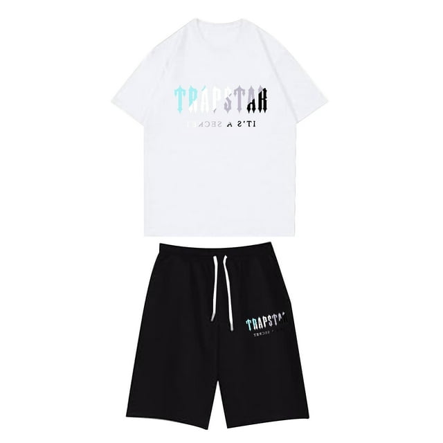 Liyamei Men's Short Sleeve T Shirt And Shorts Two Piece Set With Shirt And Quarter Pants Set