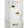 thumbnail image 2 of Kingston Brass KB6332CML Manhattan Single-Handle Pressure Balanced Tub and Shower Faucet, Polished Brass, 2 of 7