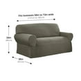 thumbnail image 7 of Mainstays Pixel 1-Piece Stretch Loveseat Slipcover, Olive Green, 7 of 7