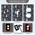 thumbnail image 3 of Yayeee Duplex Wall Plate 1-Gang 4.5"x2.7" Home Receptacle Light Switch Decorative Outlet Cover, Jolly Snowman, 3 of 7