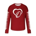 thumbnail image 2 of Tawop Men's T-Shirts Crew Neck Long Sleeve Graphic Casual Red M, 2 of 5