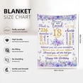 thumbnail image 4 of LHSHID 18th Birthday Blanket Gifts 18 Years Old Purple Floral Gift for Girls 18th Birthday Decorations for Daughter Friends 18th Bithday Soft Throw Blanket 60"x80", 4 of 6