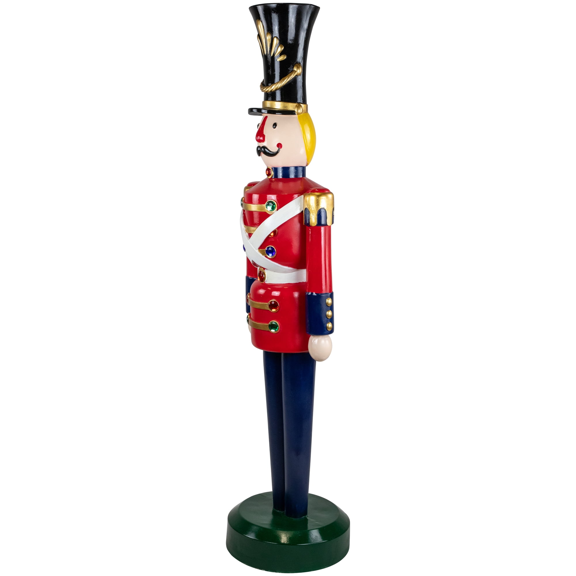 Northlight Fiberglass Commercial Christmas Toy Soldier with Jewels
