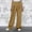 Yellow, variant on SNKSDGM Women's Plus Women Linen Pants Xs Work Pants Women High Waisted Wide Leg High Waist Casual Pants European and Solid Color Corduroy Spliced Slit Hem Trousers for Women