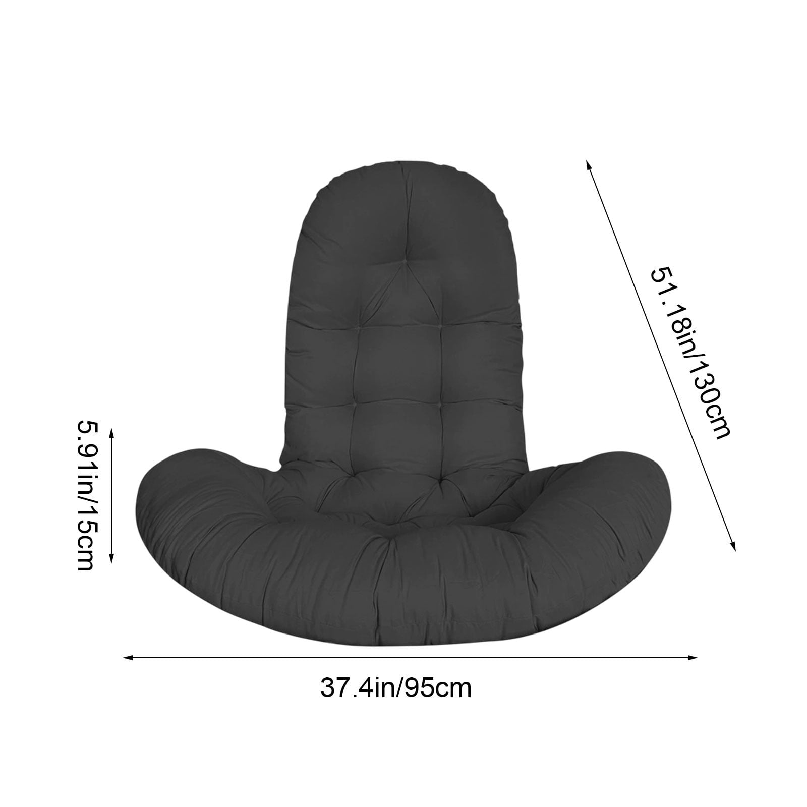 geerera Thickened Egg Chair Cushion Replacement, Hanging Basket Seat Cushion Pillow,Hammock Swing Chair Cushion, for Indoor & Outdoor Hanging Chairs, Porch, Patio