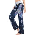 thumbnail image 3 of Women Pajama Pants Lounge Pants Long Stretch Comfy Sleepwear Night Stars Crescent Moon, 3 of 7