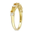 thumbnail image 2 of 7/8 Carat (Ctw) Baguette Citrine and White Topaz Band Ring 10K Yellow Gold for Women, 2 of 6