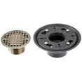 thumbnail image 1 of Jones Stephens D5001BN 2X3" PVC Shower Drain Brushed Nickel Spud Strainer, 1 of 3