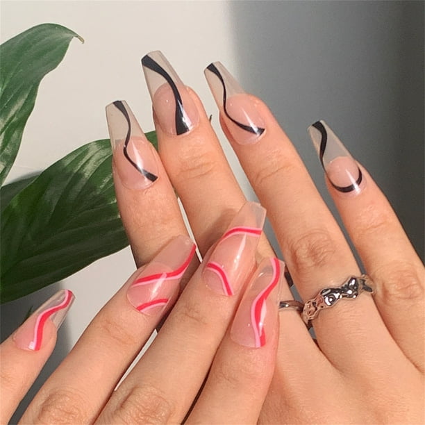 Uñas postizas, uñas postizas, regalos para mujeres, 24 colores a juego, manicura, uñas postizas, uñas postizas