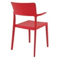 thumbnail image 2 of Luxury Commercial Living 33.5" Red Solid Patio Arm Chair, 2 of 8