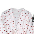 thumbnail image 4 of Glisme Silk Pajamas For Women Set Set Floral Lace Sleepwear Camisole Top Shorts And Robe 3Pcs Pjs Relaxed White Loungewear, 4 of 4