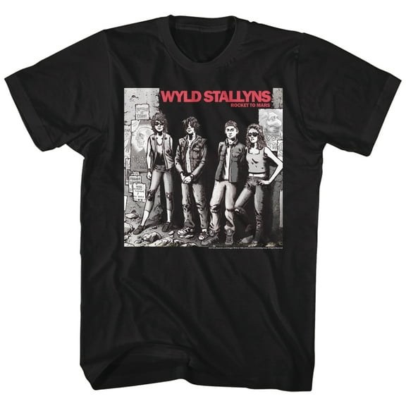 Bill and Ted Wyld Stallyns Black Adult T-Shirt