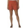 thumbnail image 3 of Briggs Women's Linen Blend Cuff Pull On Shorts (Orange, XL), 3 of 4