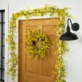 thumbnail image 2 of Northlight Forsythia and Berry Floral Spring Garland - 5' - Yellow, 2 of 6