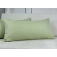 thumbnail image 2 of Aiking 2 Pieces of 12" x 24" Brushed 100% Polyester Decorative Lumbar Pillow Covers, Zipper Closure, Teal Green, 2 of 5
