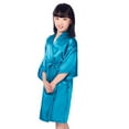 thumbnail image 3 of YTDSCS Toddler Summer Girls Silk Robe Kids Solid Color Cardigan Bathrobe Baby Stain Pajamas Soft Bathrobe Sleepwear for Teenagers 2-14 Years, 3 of 9