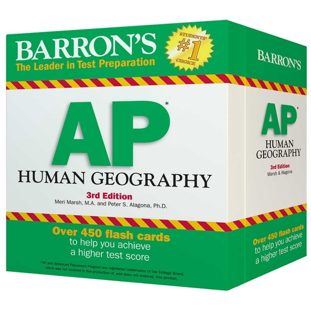 Barron's AP Human Geography Flash Cards, 3rd Edition