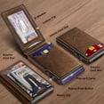 thumbnail image 2 of Billetera BULLIANT para hombre con clip para billetes, delgado, de piel magnética, 9 tarjetas, 2 of 9