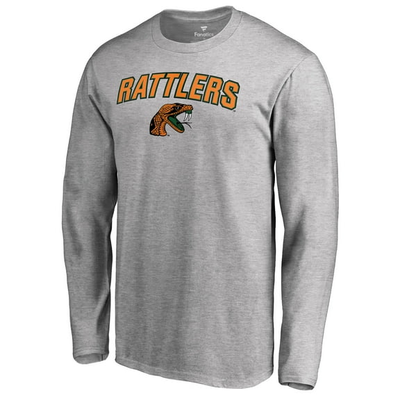 Men's Ash Florida A&M Rattlers Proud Mascot Long Sleeve T-Shirt
