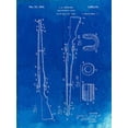 thumbnail image 2 of Borders, Cole 25x32 Black Ornate Wood Framed with Double Matting Museum Art Print Titled - PP35-Faded Blueprint M-1 Rifle Patent Poster, 2 of 4