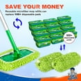 thumbnail image 7 of DR DAPPER Reusable Microfiber Wet Mop Pads Compatible with SwifferSweeper Mop, 7 Pack, Green (Mop is Not Included), 7 of 7