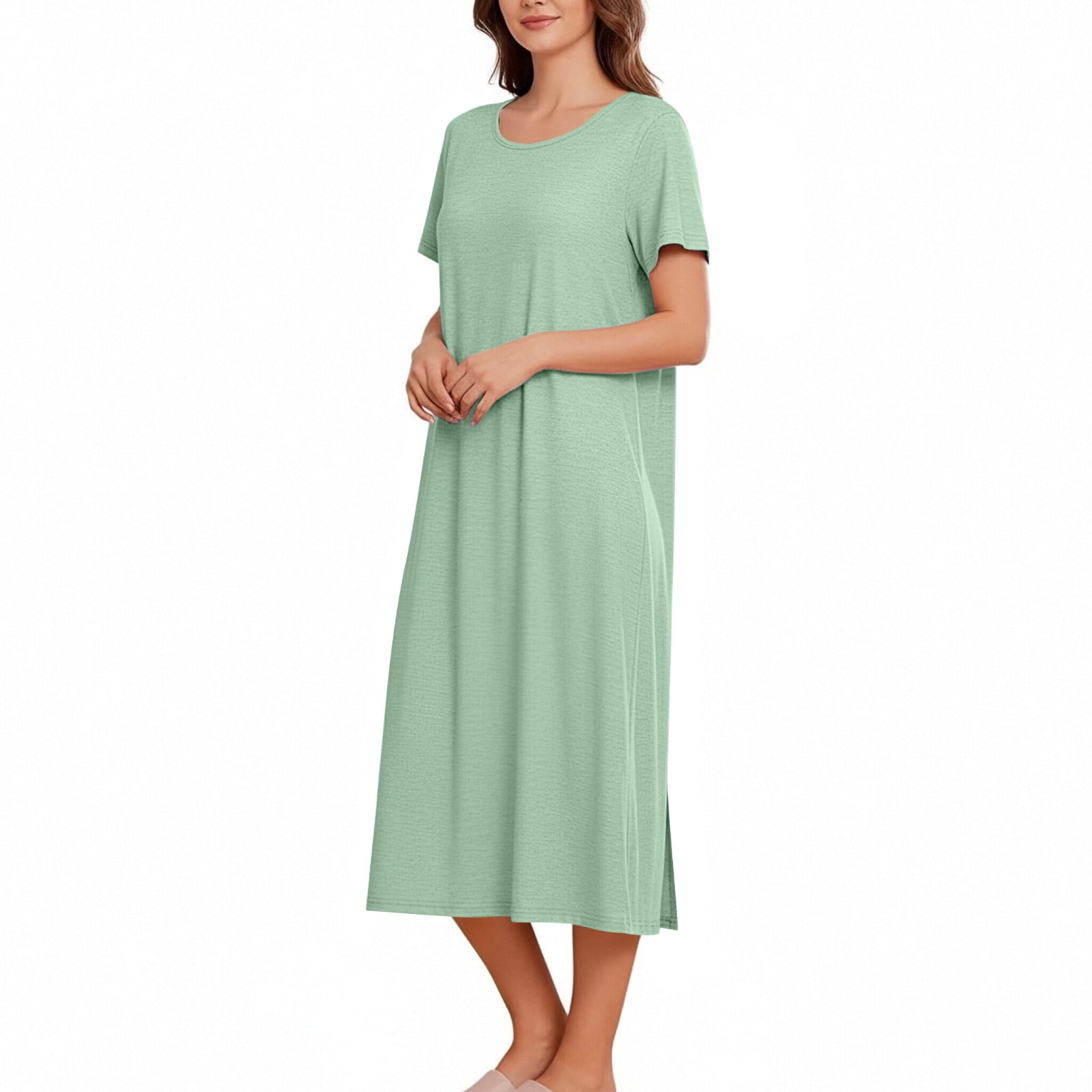 Open Back Hospital Gowns for Women Post Surgery Dress Adaptive Nursing Nightgown Soft Cozy Maternity Robe