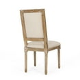 thumbnail image 6 of Noble House Robin Indoor French Wood Dining Chair, Set of 2, Beige, Natural, 6 of 12