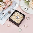 thumbnail image 4 of 12 Sets Bouquet Photo Charm Lapel Pin Tie Tack Wedding Bouquet Memorial Photo Charms Stainless Steel Silver Round Memory Charms DIY Picture Frame Charms for Wedding Bride Groom Family Couple, 4 of 5