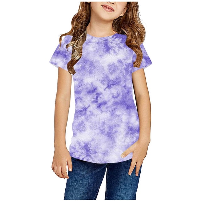 LSLJS Chemises pour Enfants T-Shirt Graphique à Manches Courtes Col Rond Crop Top pour Filles et Garçons de 3 à 14 Ans T-Shirt Tee, Chemises pour Filles Vêtements d'Été