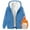 Blue, variant on Fleece Jacket Women's Plus Size Heavyweight Fleece Lined Zip Up Hoodie Solid Color Drop Shoulder Pullover Cardigan Pockets Warm Plush Hooded Jacket Fleece Sweater Coat for Women