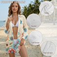 thumbnail image 4 of Renewold Swim Cover Up for Women T-Shirt Dress Comfortable Beach Shirt Blouses Soft Long Sleeve Swimwear Beach Tunic Top Women's Swimwear Beachwear, Mandala Flower Print, XL, 4 of 7