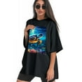 thumbnail image 3 of Plus Size Shirt for Women Black Tops for Women Oversized Short Sleeves Shirt for Women Sea Turtle 11 T Shirt Crewneck Shirt for Women 3XL, 3 of 5