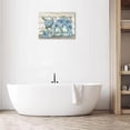 thumbnail image 3 of Farmhouse Bathroom Decor Wall Art Blue Flower Pictures Wall Decor Relax Soak Unwind Bathroom Sign Canvas Painting Prints Artwork Home Decorations Framed for Bedroom 12inx16in, 3 of 6