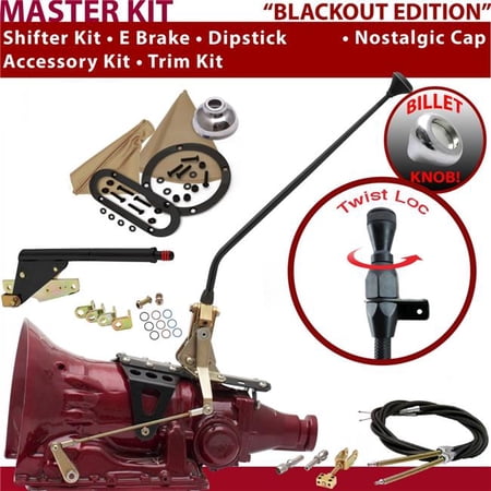 American Shifter FMX Shifter Kit Black 16 in. E Brake Cable Trim Kit Dipstick for F2524