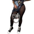 thumbnail image 5 of Pantalones casuales deportivos adelgazantes de cintura alta de malla con perspectiva Sexy para primavera y verano para mujeres europeas y americanas, 5 of 5