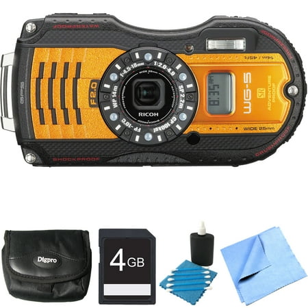 UPC 845251093988 product image for Ricoh WG-5 GPS Orange Digital Camera Bundle includes camera, compact carrying ca | upcitemdb.com