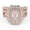 925 Rose Gold, variant on Twisted Shank Double Halo Bridal Set Ring for Women, 1.10ctw Emerald Cut Lab Grown Diamond Engagement Wedding Ring 14K White Gold Over Sterling Silver F-G, VS-SI Quality Ring Size-9