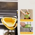 thumbnail image 5 of One-Touch Auto-Dump Filter Basket, Suction-Cup Sink Strainer & Sponge Holder, Corner Garbage Catcher for Kitchen Faucet, Quick Clean-Up Solution, 5 of 9
