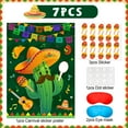 thumbnail image 6 of Pin The Maracas on The Cactus Mexican Games, 7 pcs Mexican Party Pin Game Set - Mexican Fiesta Party Games Poster Blindfold Maracas Mexican Stickers etc Mexican Birthday Party Decorations Supplies, 6 of 8
