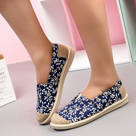 

PhoneSoap Cloth Shoes Embroidered Shoes Light Soft Soled Women s Casual Shoes Blue