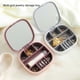 thumbnail image 5 of Joyero de lujo para maquillaje, soporte para anillo, pendientes, collar, organizador, cajas con tapa, decoración de almacenamiento de viaje para Almacenamiento y organización del hogar gris blanco Wosthever  HA079969-01, 5 of 6