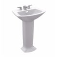 thumbnail image 3 of Toto Soiree 29-1/2" Pedestal Bathroom Sink with 3 Holes Drilled and Rear Overflow, Pedestal Included, Available in Various Colors, 3 of 7