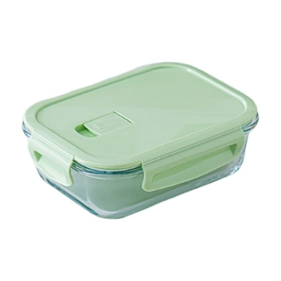 Yulucky Lunch Box,Microwave Safe Glass Bento Box with Lid for Meal Prep Office Lunch Storage 20 oz,Kitchen Supplies|Glass,A