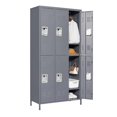 thumbnail image 3 of KAIFENG 6 Door Gray Lockable Freestanding Storage Locker Cabinet For Workplace Gym School Garage Household, 3 of 6