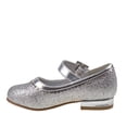 thumbnail image 3 of Josmo Toddler Girls Buckle Strap Low Heel Dress Shoes, Silver Glitter, 12., 3 of 6