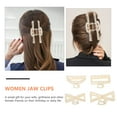 thumbnail image 3 of Shisuyan Hair Clip Acrylic Beige 4Pcs For Daily Use 3.7X1.6X1.2In, 3 of 9